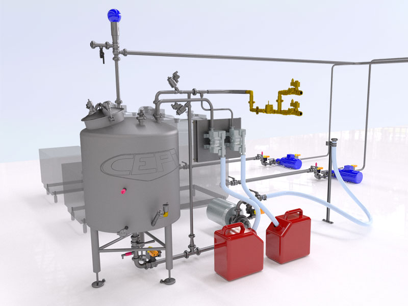 CIP cleaning system Cepi Silos